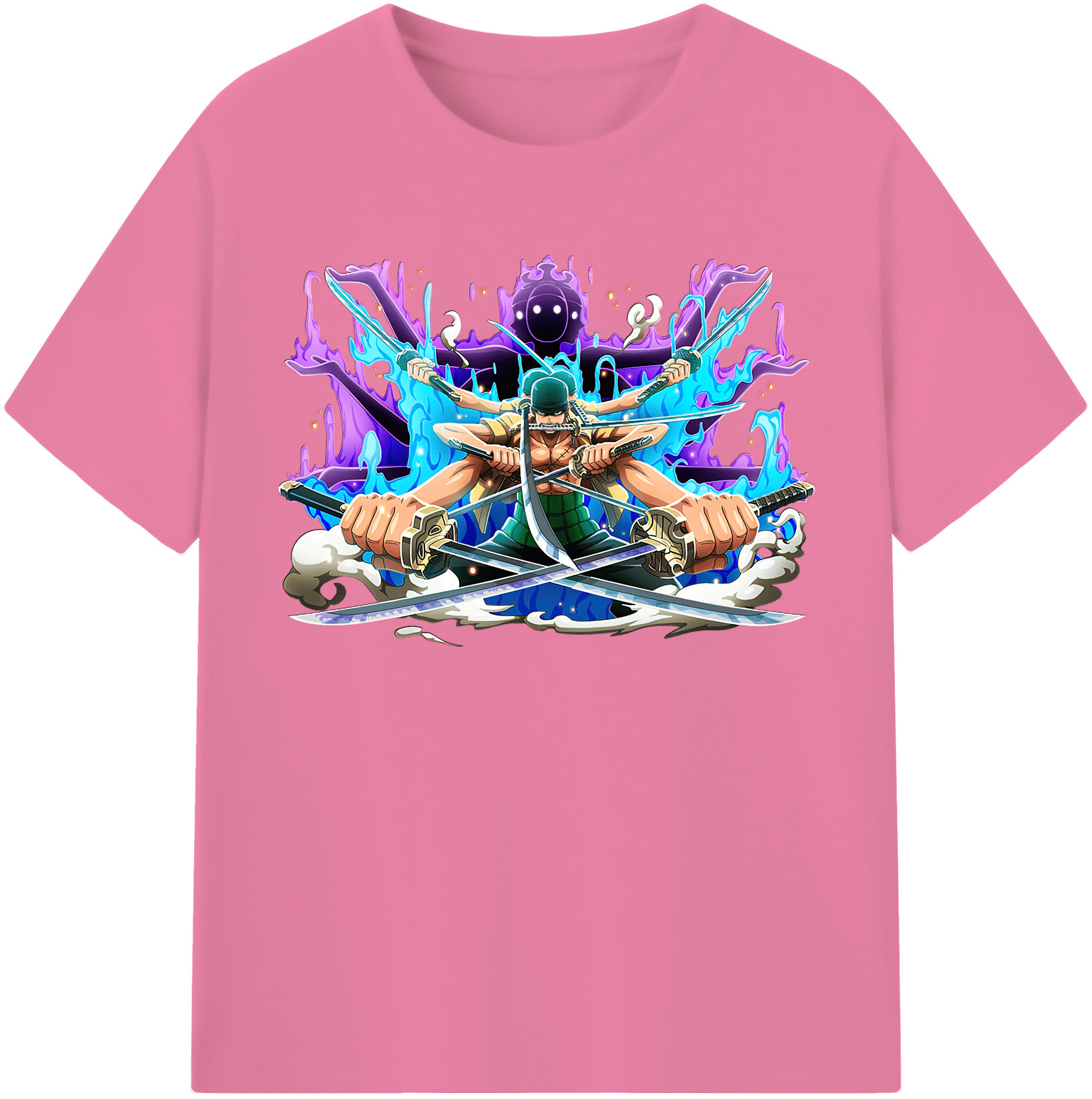 ワンピース ロロノア・ゾロ ONE PIECE Roronoa Zoro 綿100％半袖Tシャツ（フロントプリント）